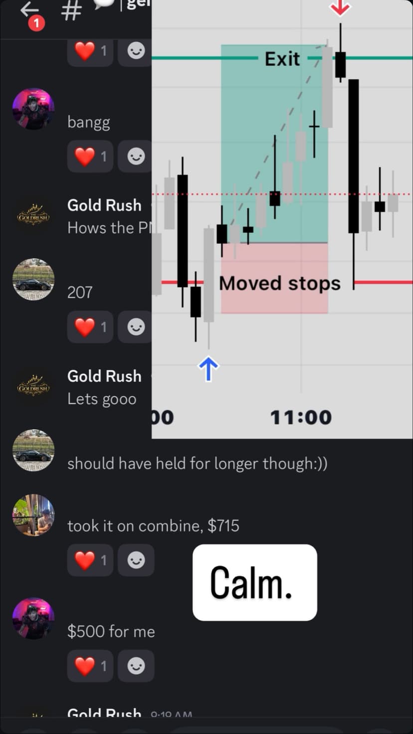 Community — calm $500 and $715 wins